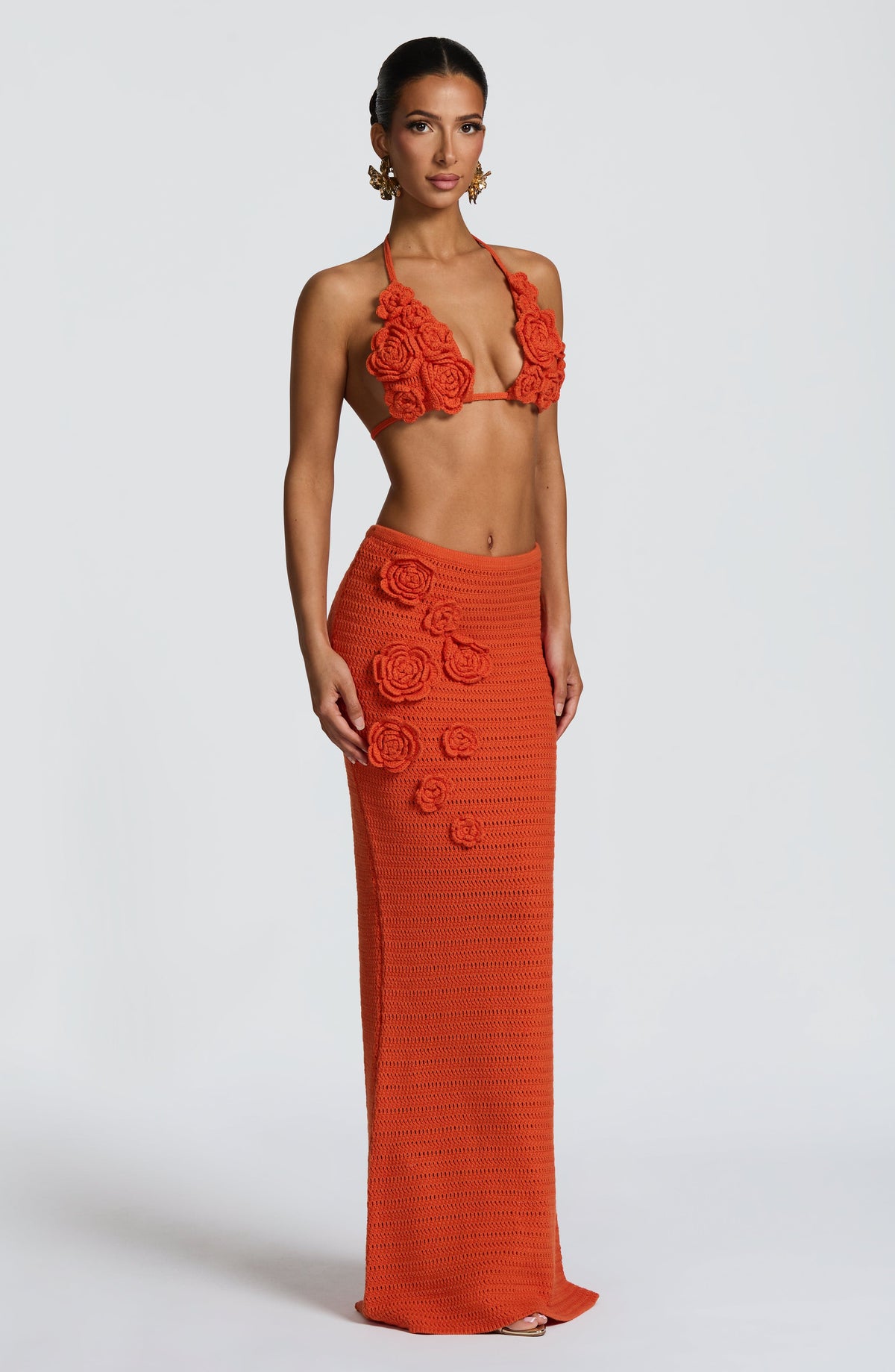 Nerida Maxi Skirt - Orange - Napalia