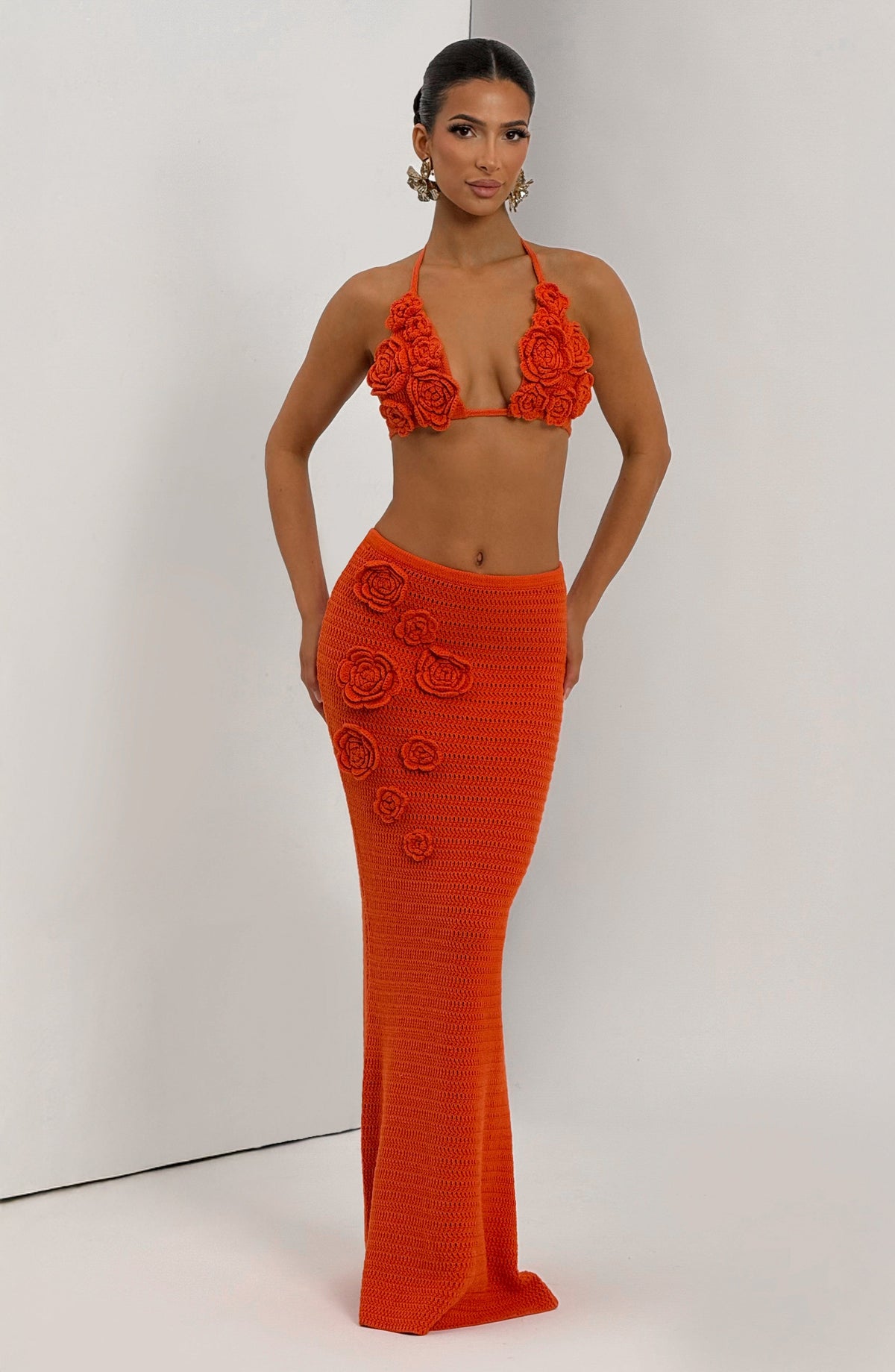 Nerida Maxi Skirt - Orange - Napalia