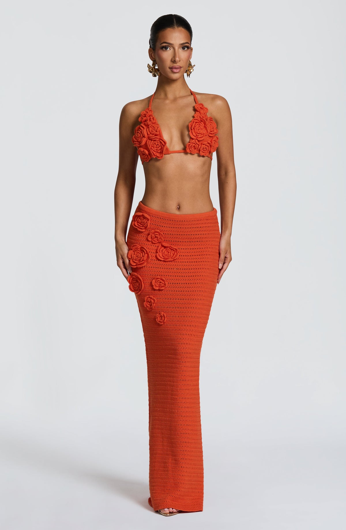 Nerida Maxi Skirt - Orange - Napalia