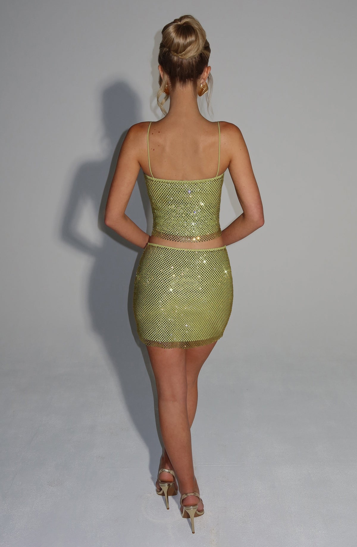 Nila Mini Skirt - Olive - Napalia