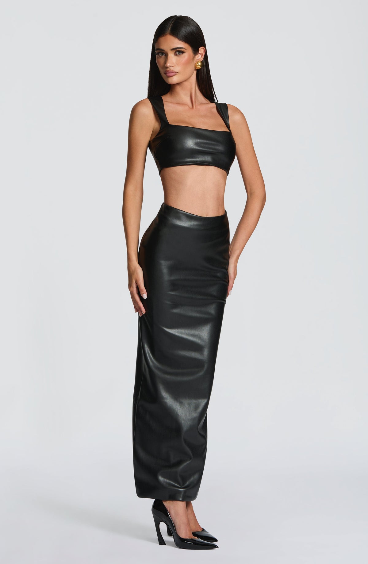 Odetta Maxi Skirt - Black - Napalia