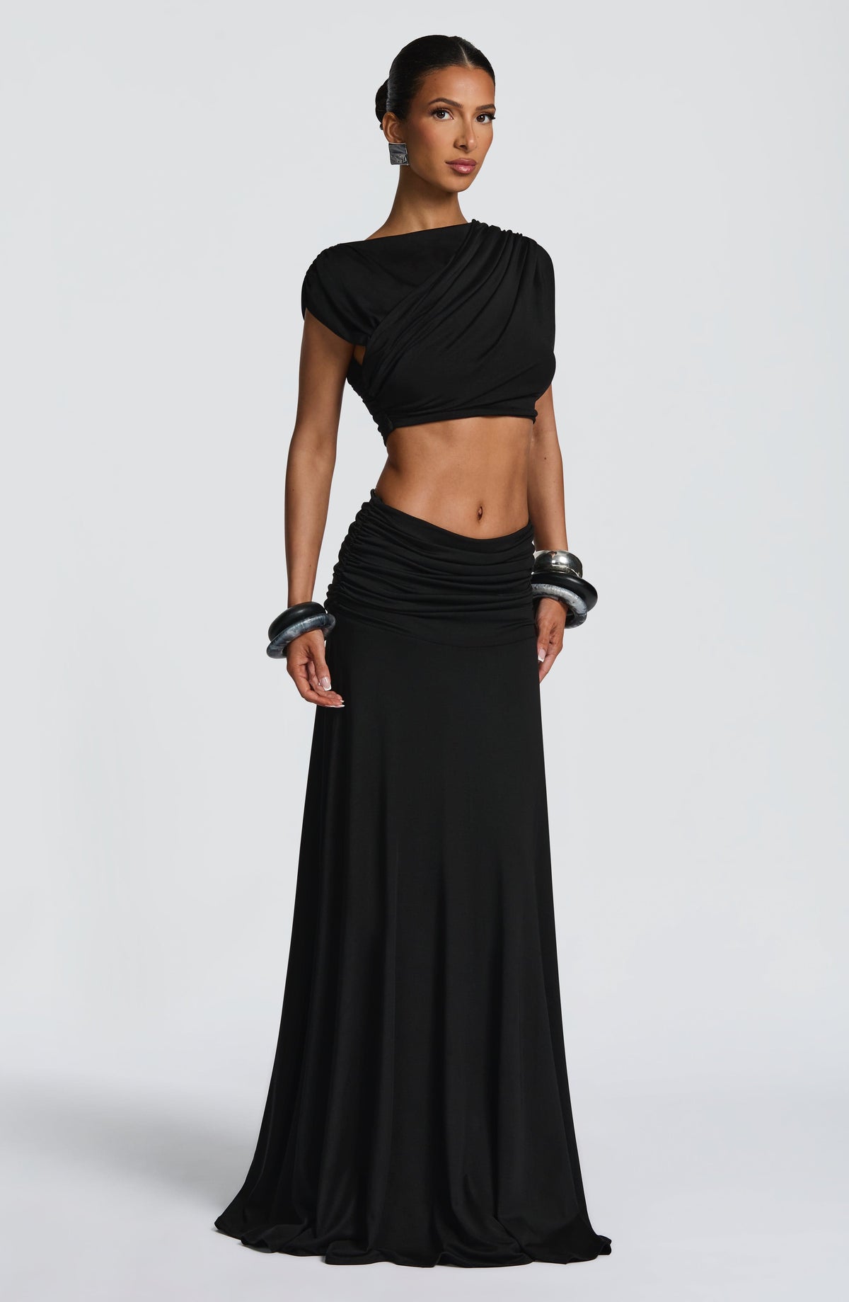 Paige Maxi Skirt - Black - Napalia