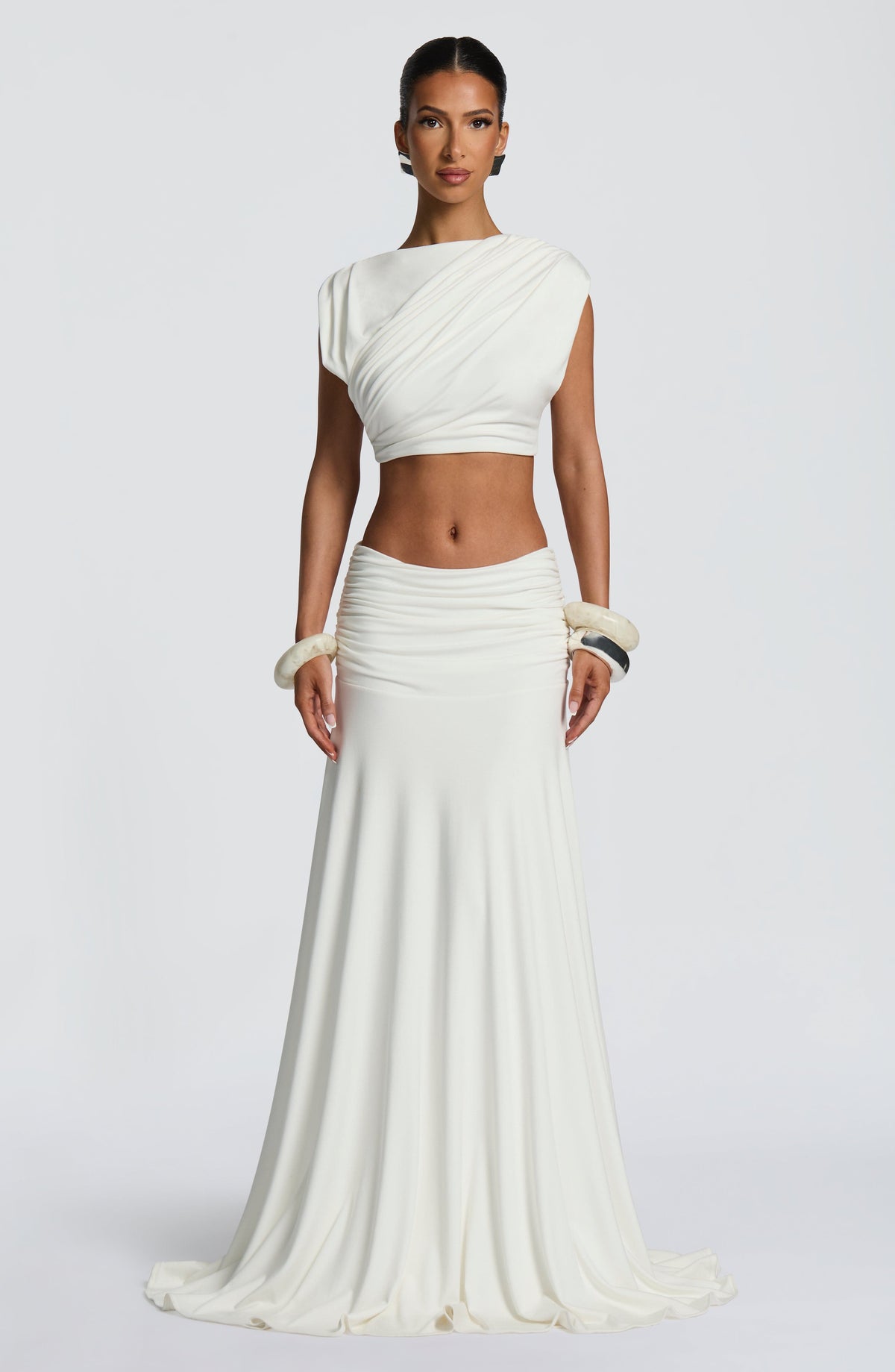 Paige Maxi Skirt - Ivory - Napalia