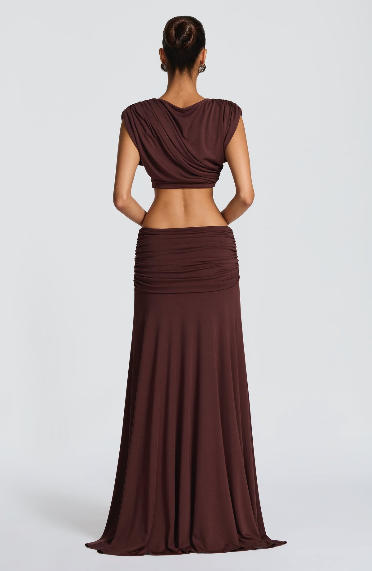 Paige Maxi Skirt - Plum Brown - Napalia