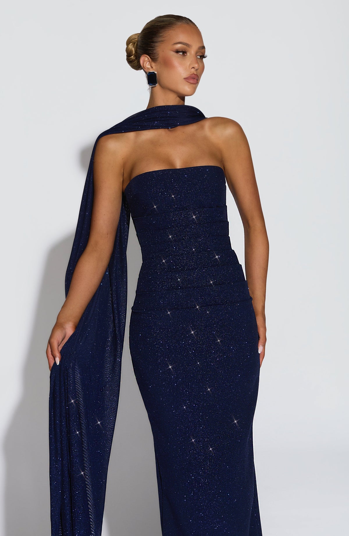 Pandra Maxi Dress - Navy Sparkle - Napalia