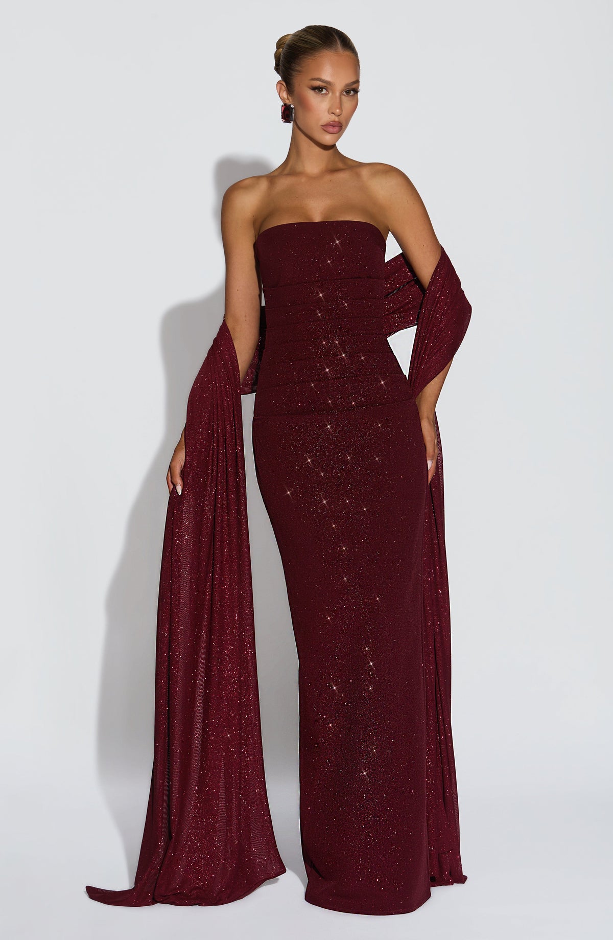 Pandra Maxi Dress - Wine Sparkle - Napalia