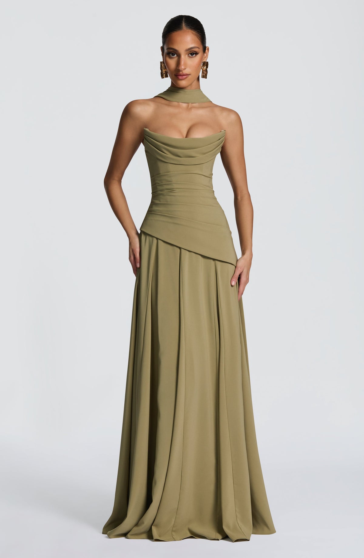 Patricia Maxi Dress - Sage - Napalia