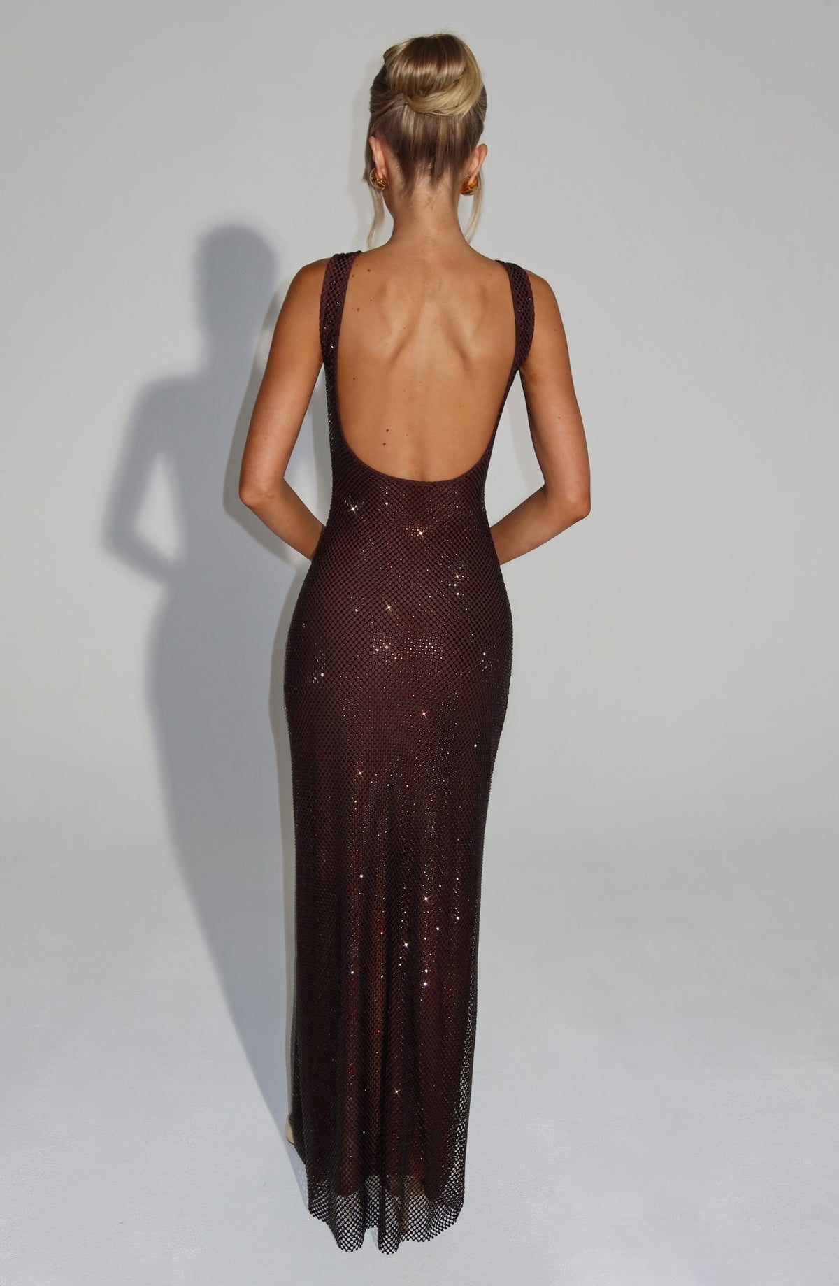 Petra Maxi Dress - Plum Brown - Napalia