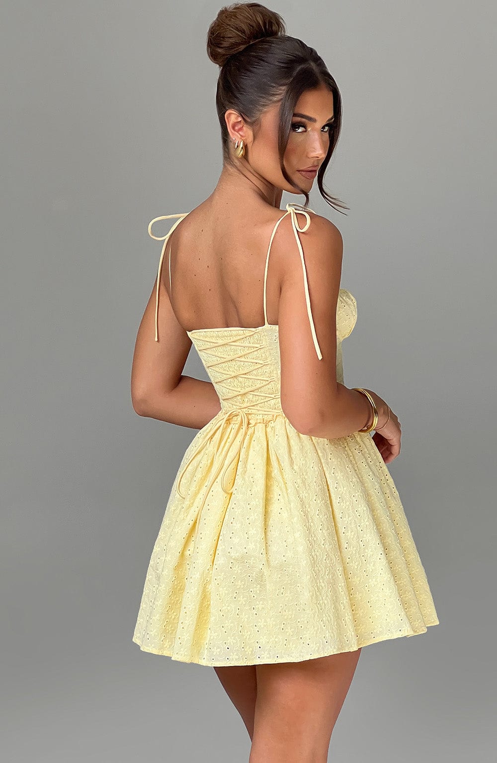 Phoebe Mini Dress - Lemon - Napalia