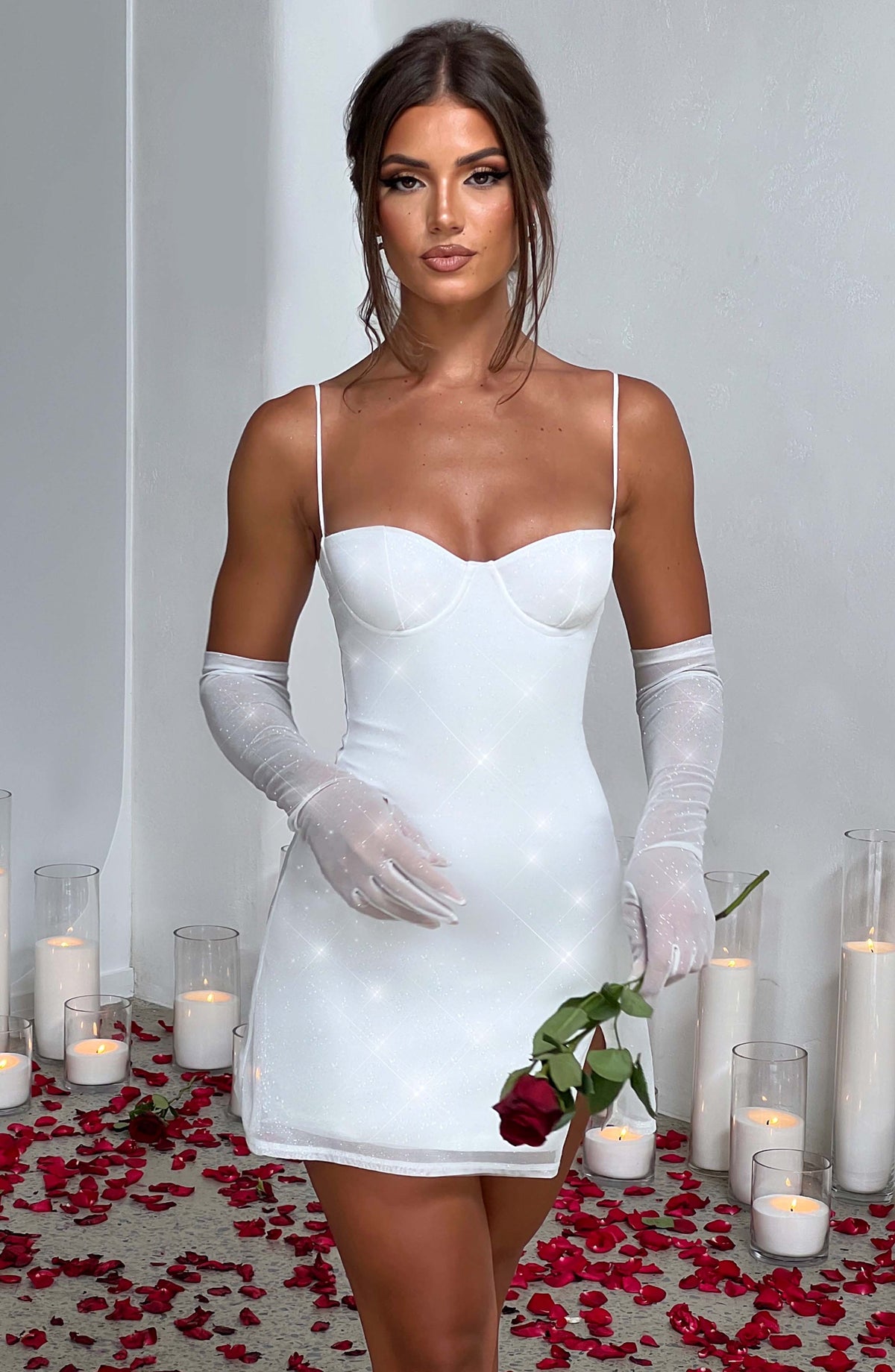 Pixie Glove - Ivory Sparkle - Napalia
