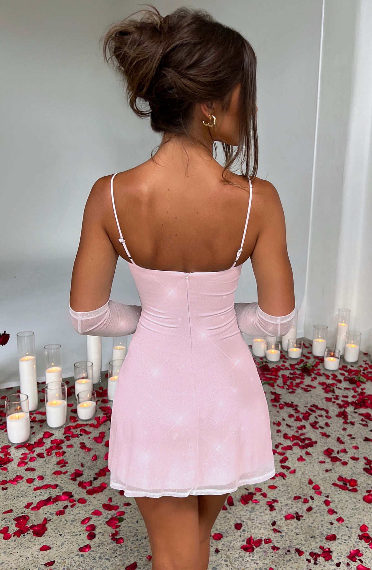Pixie Mini Dress - Pink Sparkle - Napalia