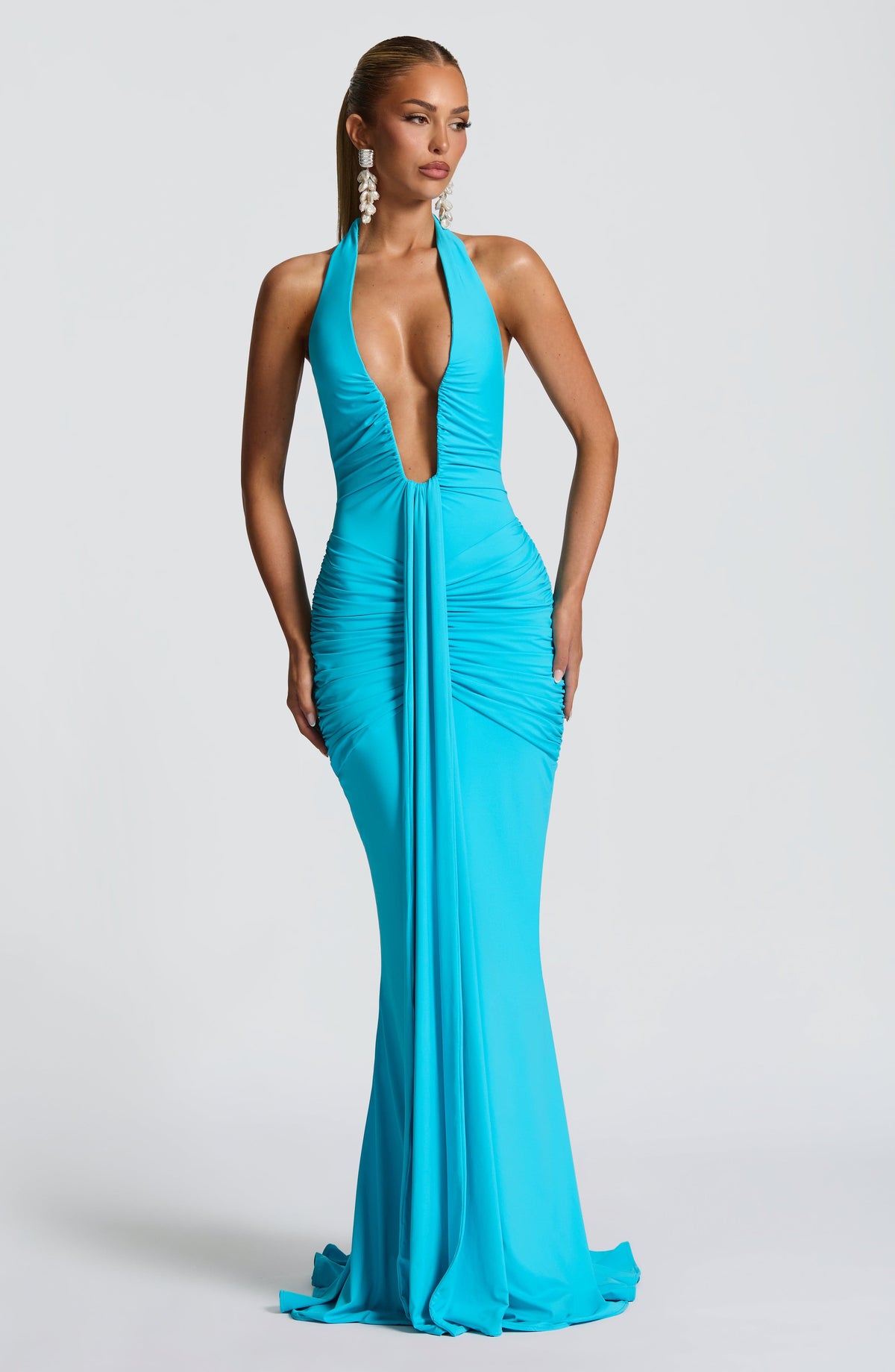 Rosetta Maxi Dress - Aqua - Napalia