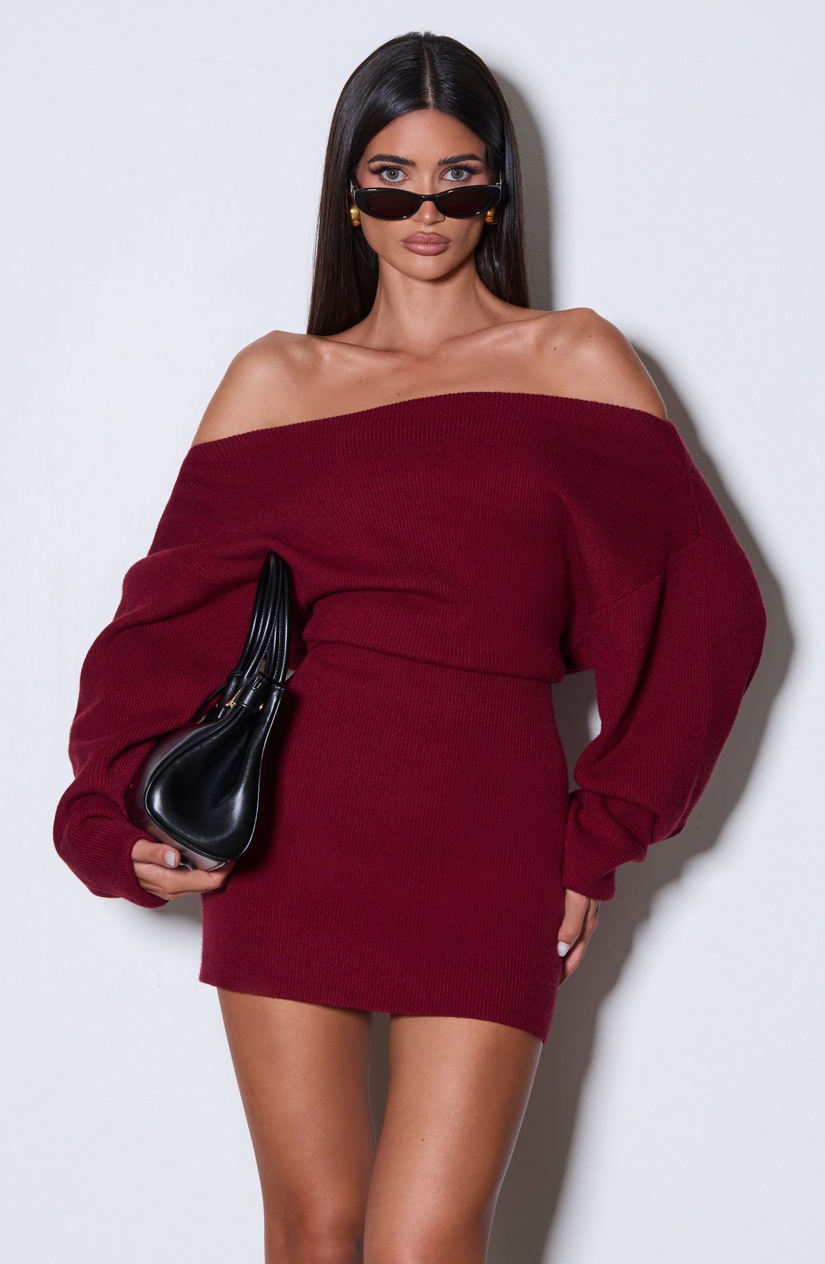 Sawyer Mini Dress - Burgundy - Napalia