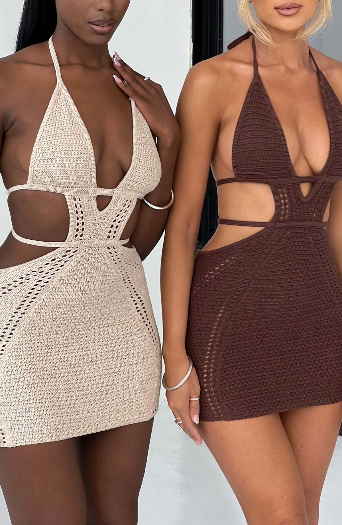 Selena Mini Dress - Cream - Napalia