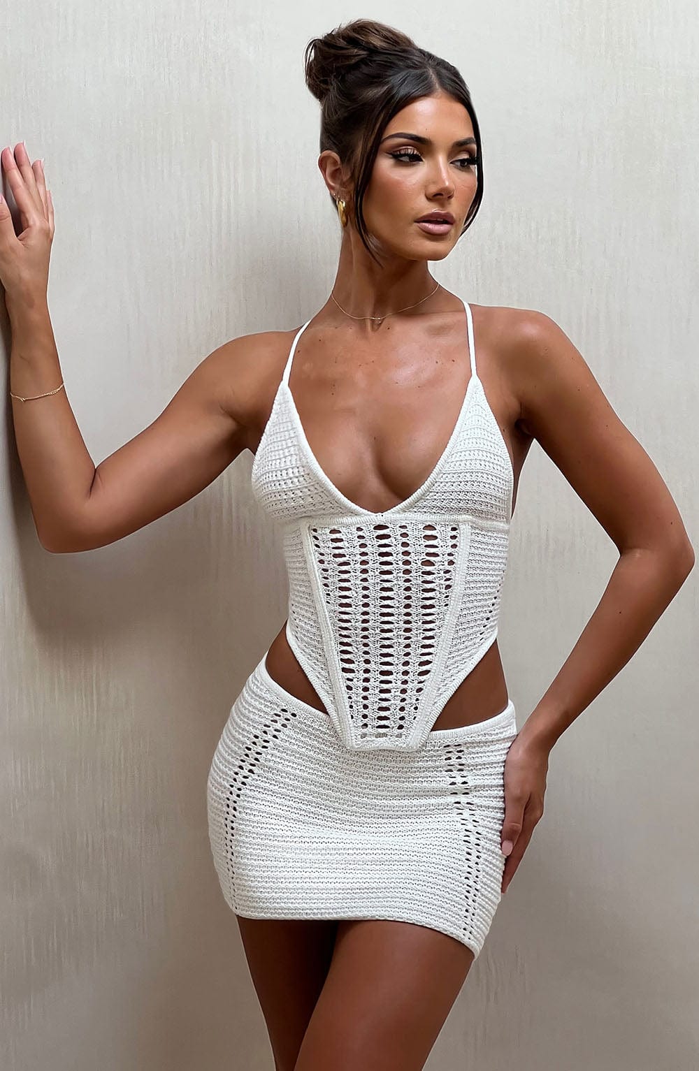 Selma Mini Skirt - White - Napalia