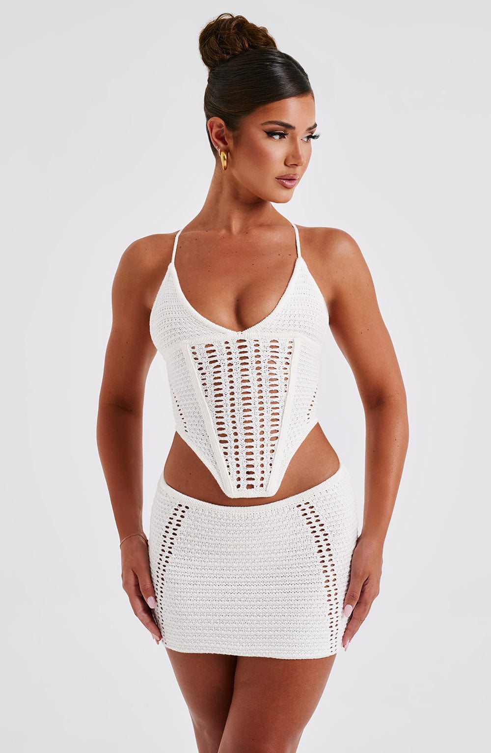 Selma Mini Skirt - White - Napalia