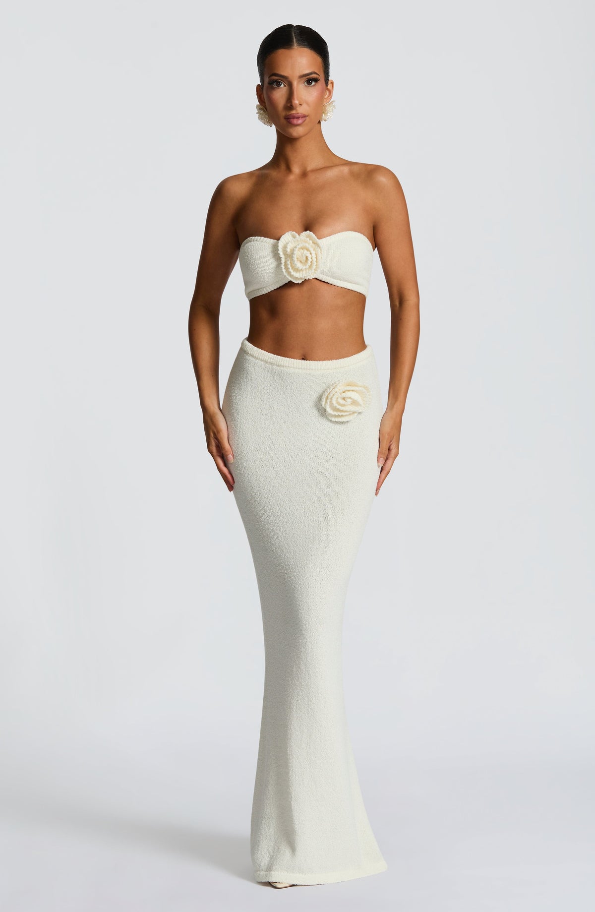 Sola Maxi Skirt - Ivory - Napalia