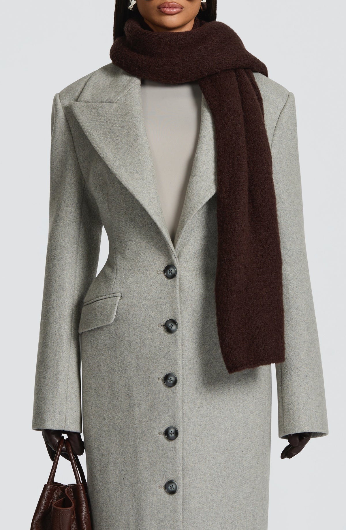 Talin Scarf - Plum Brown - Napalia