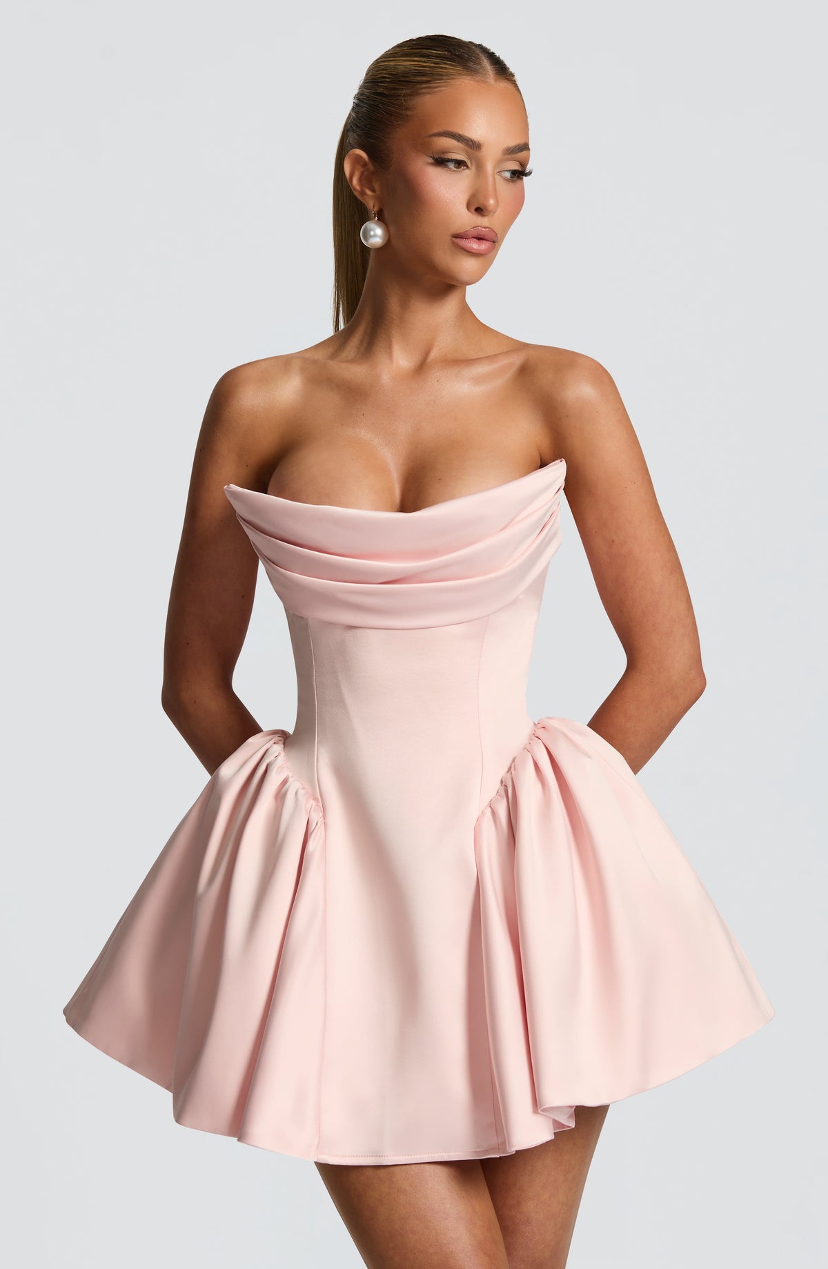 Trinity Mini Dress - Blush - Napalia