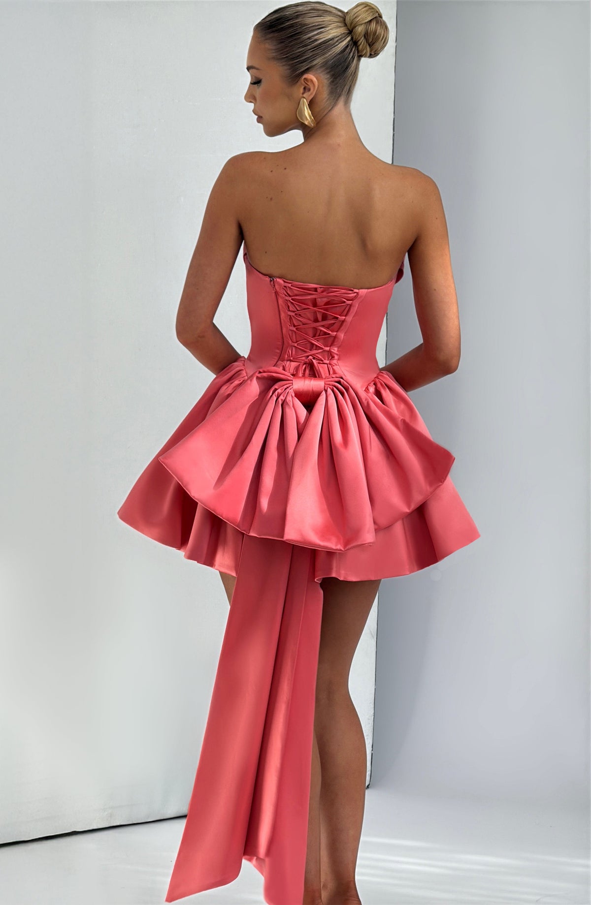 Trinity Mini Dress - Coral Pink - Napalia