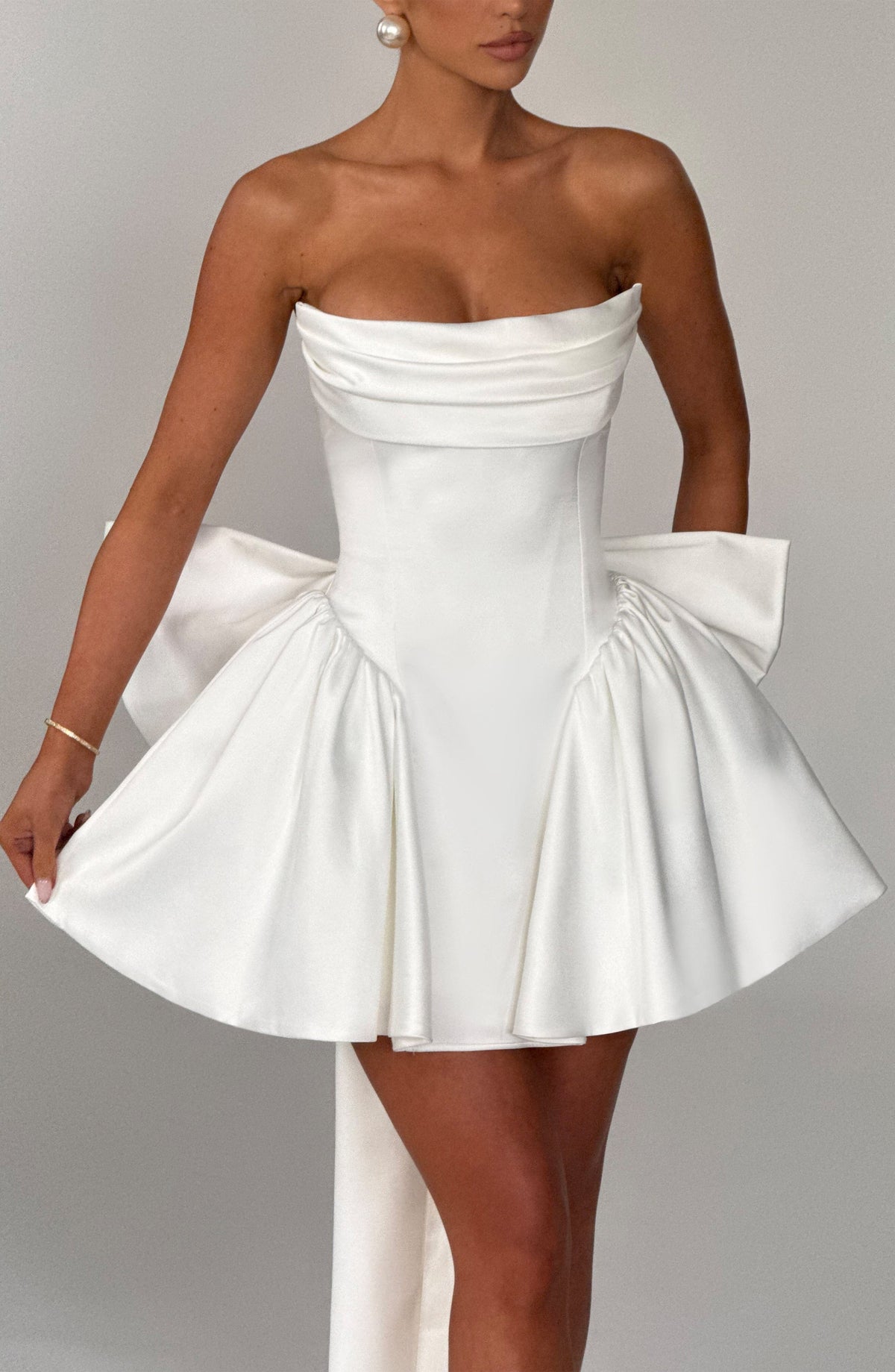 Trinity Mini Dress - Ivory - Napalia