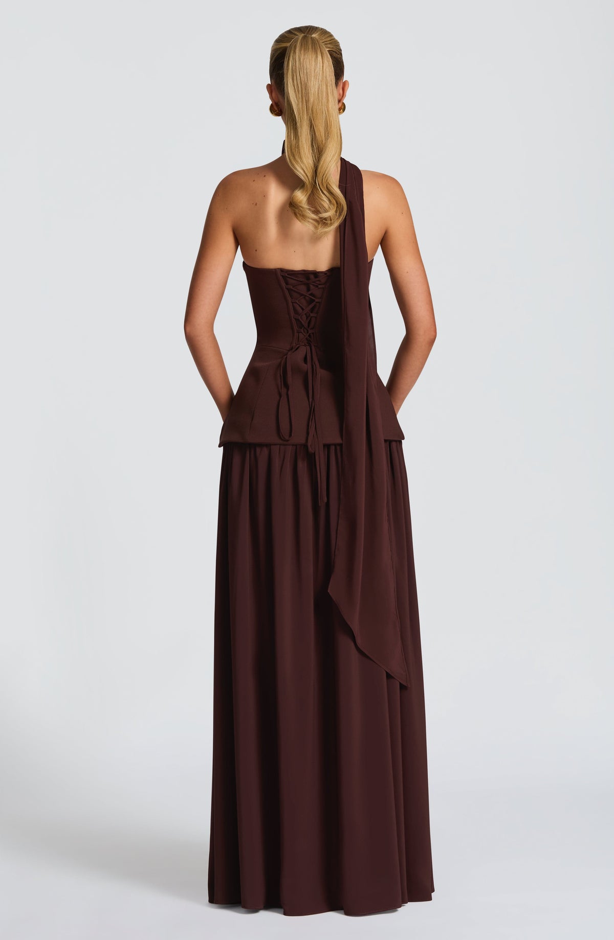 Vietta Maxi Dress - Plum Brown - Napalia