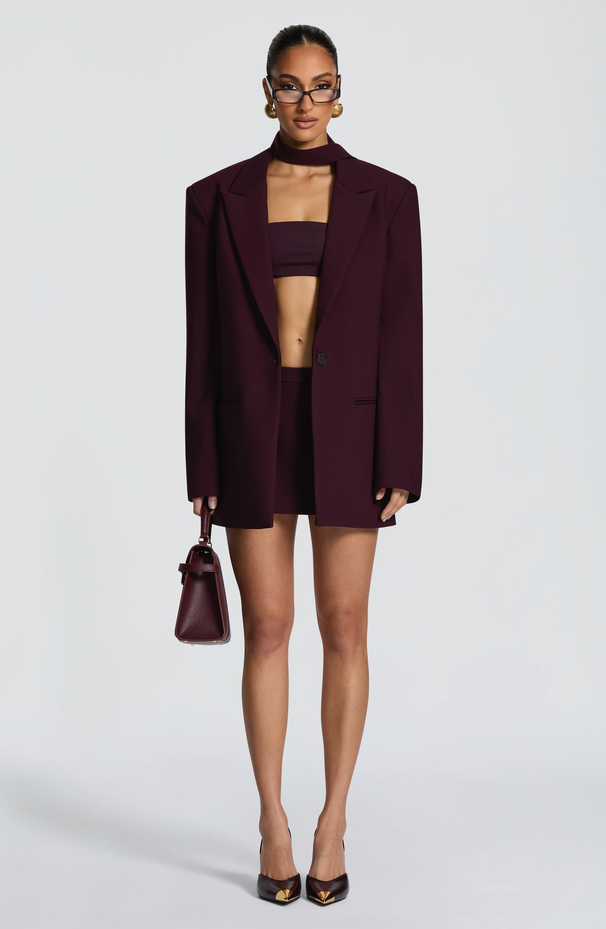 Vinnie Scarf - Plum - Napalia