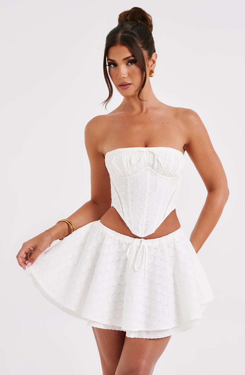 Winnie Mini Skirt - Ivory - Napalia