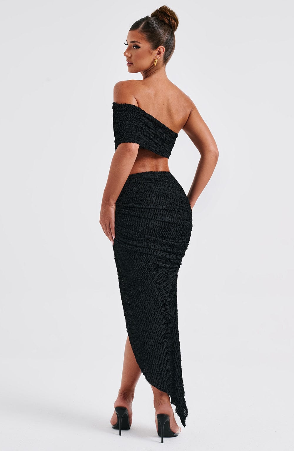 Zina Midi Skirt - Black - Napalia