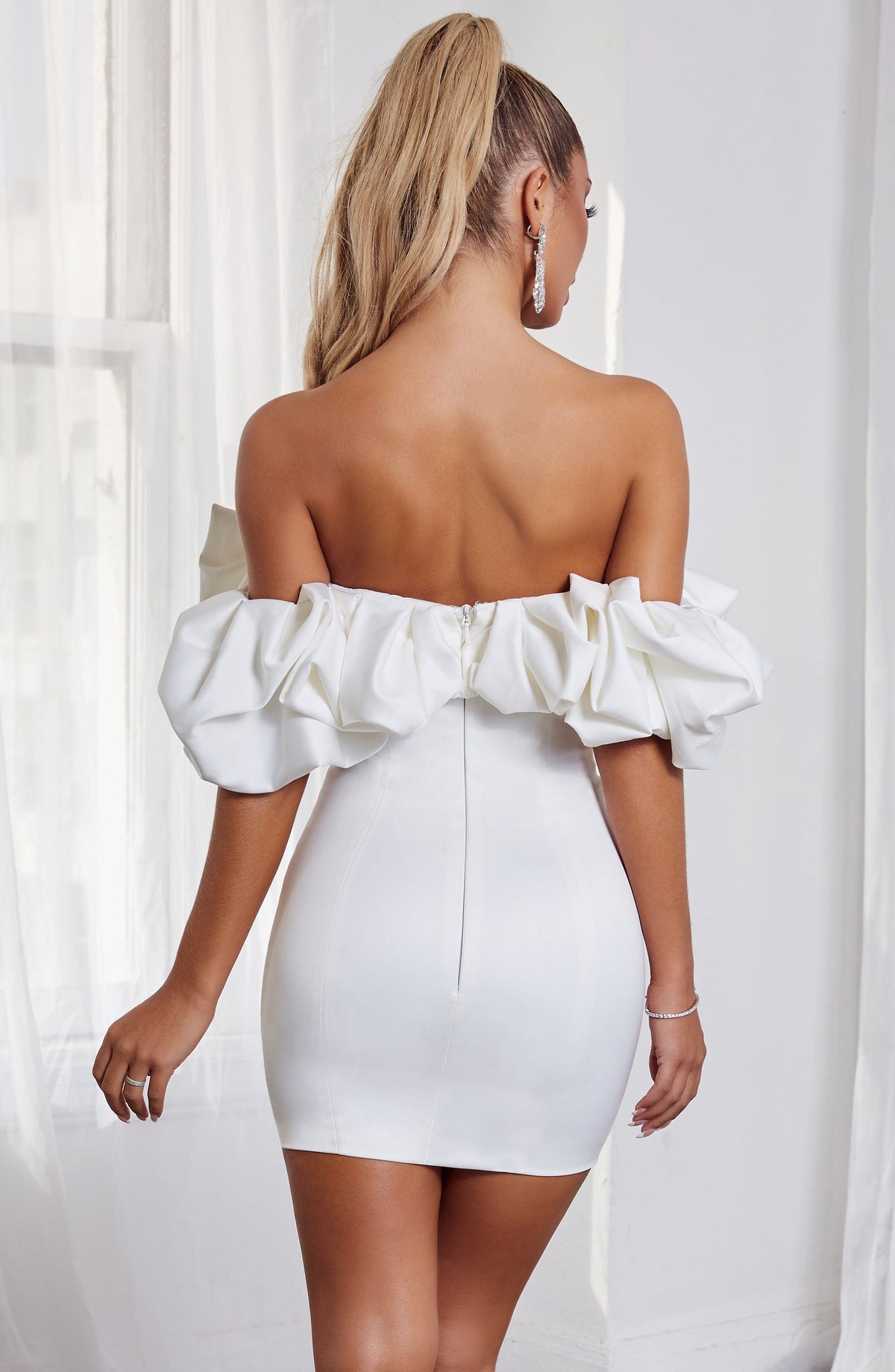 Allie Mini Dress - White - Napalia