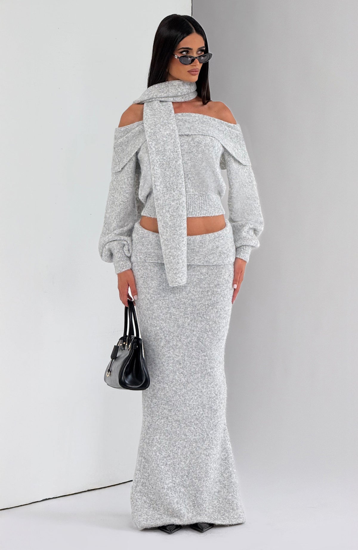 Andie Top - Light Grey Marl - Napalia
