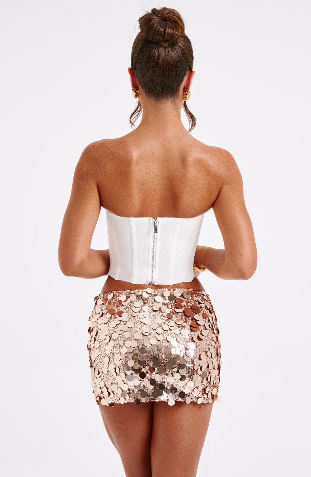 Anissa Mini Skirt - Gold - Napalia