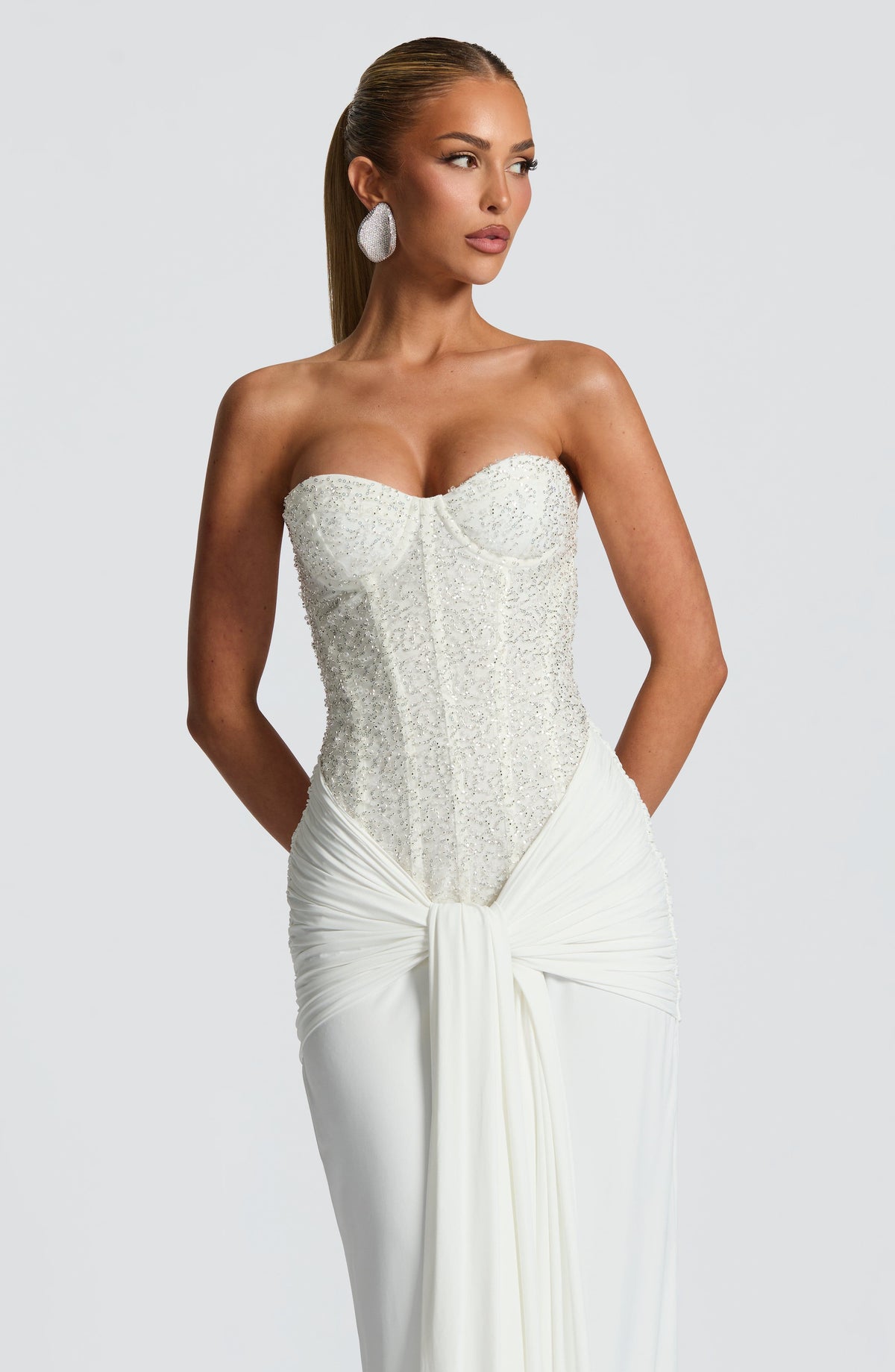 Carina Maxi Dress - Ivory - Napalia