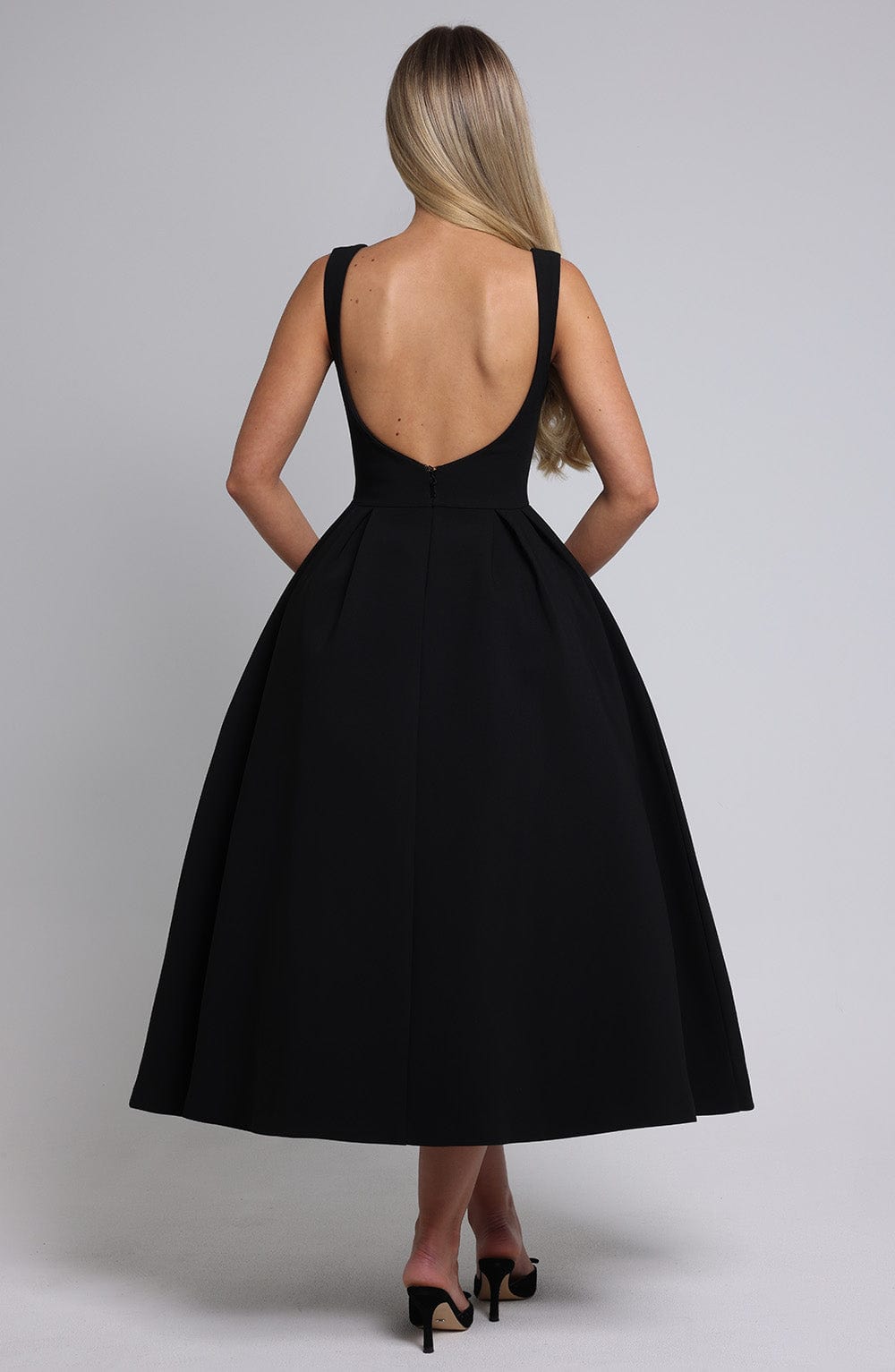 Clarabella Midi Dress - Black - Napalia