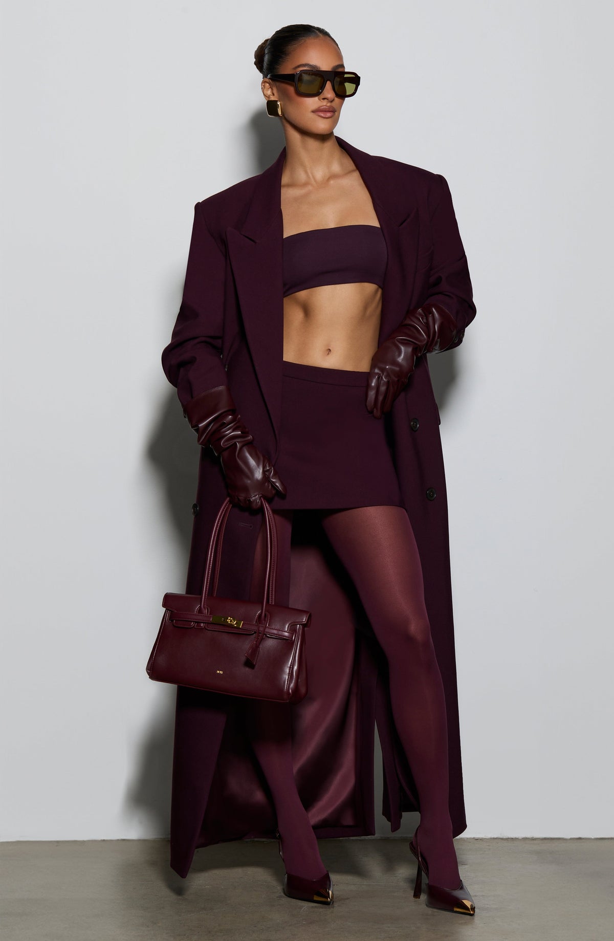 Edna Mini Skirt - Plum - Napalia