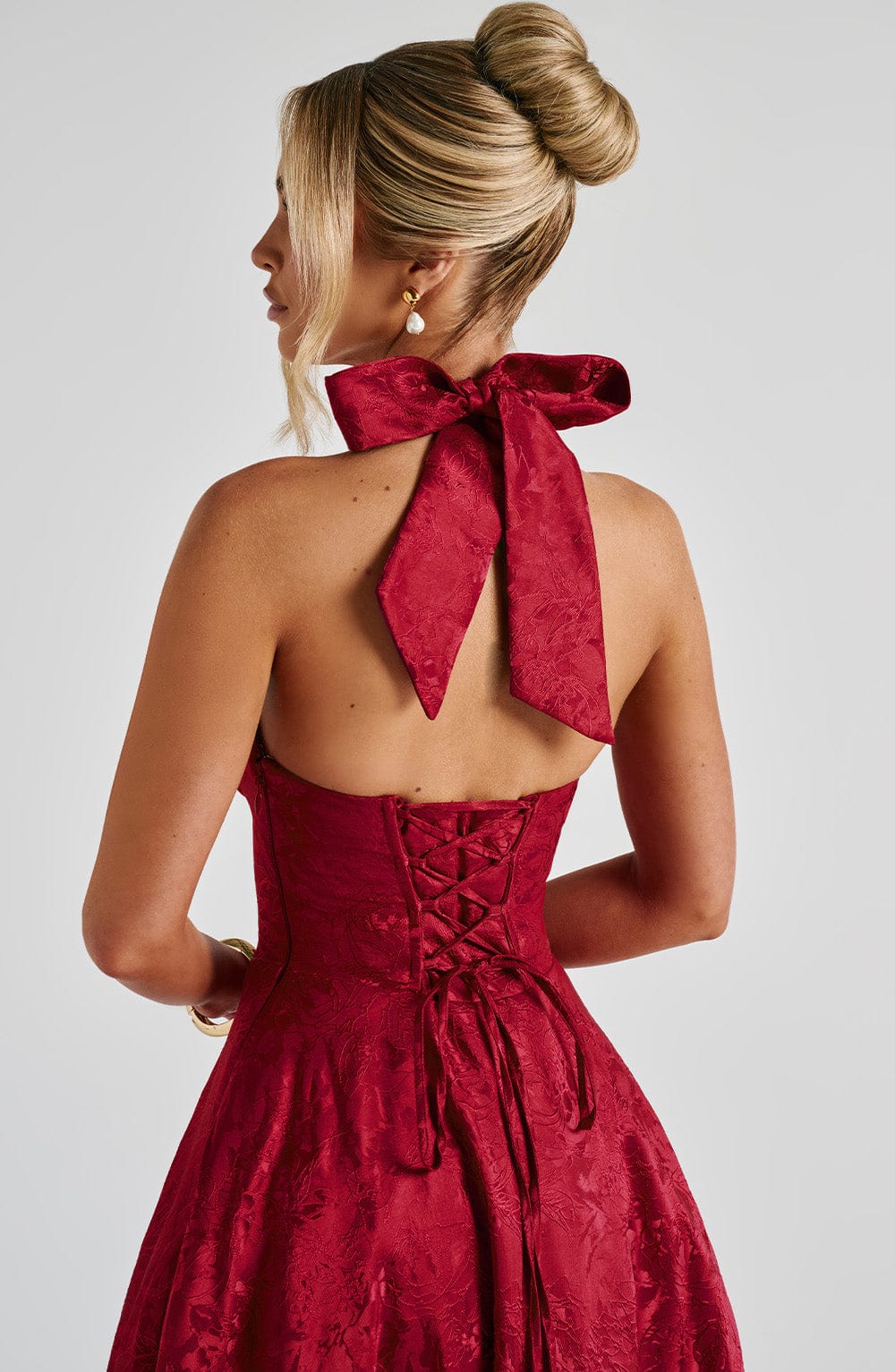 Effie Midi Dress - Red - Napalia