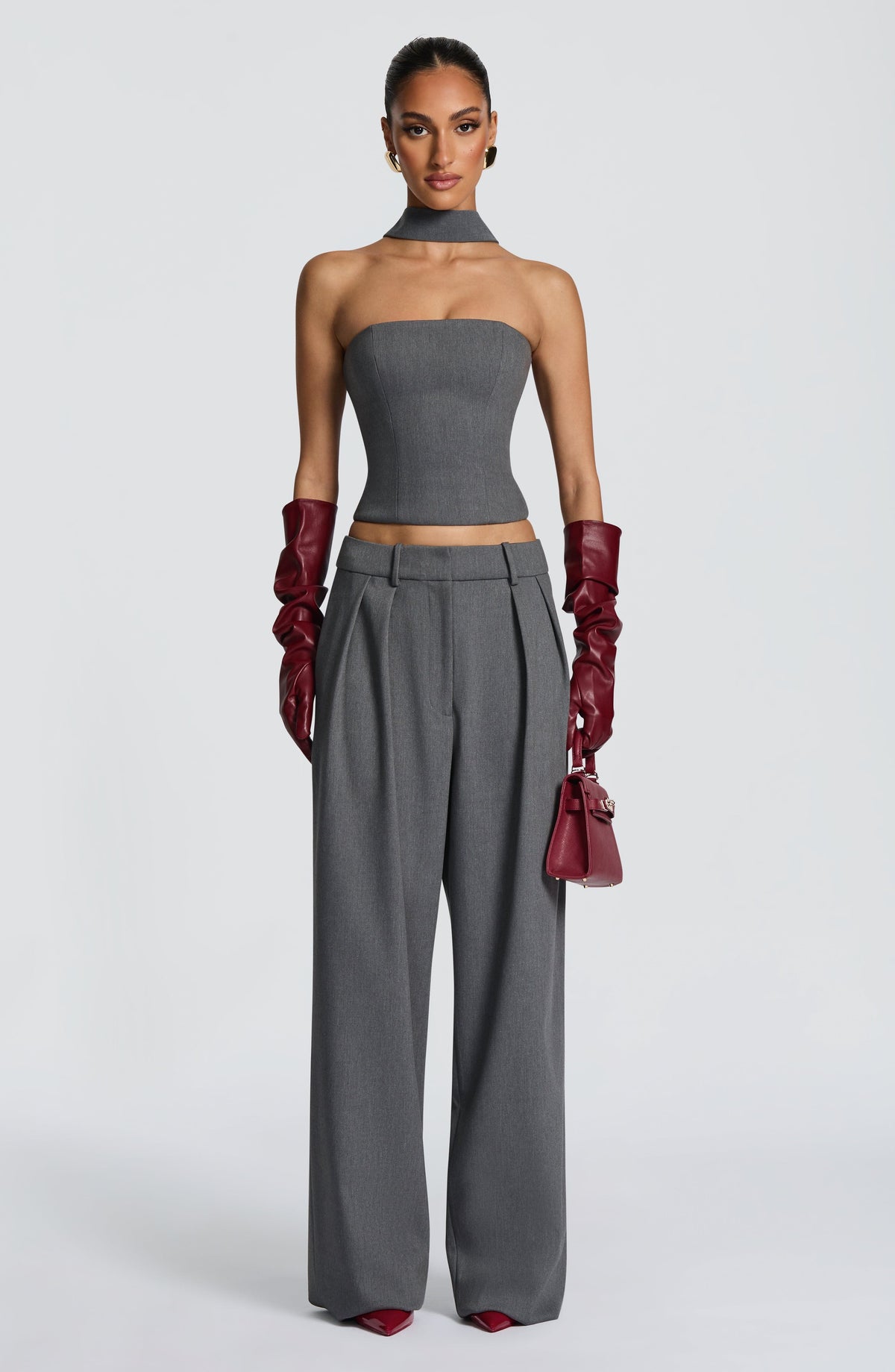 Frankie Gloves - Burgundy - Napalia