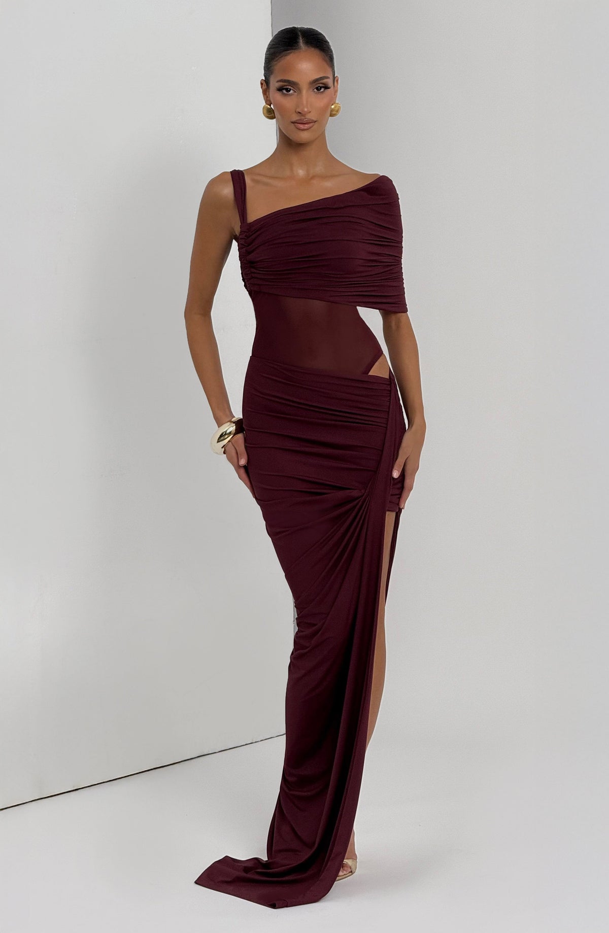 Henrietta Maxi Skirt - Cherry Lacquer - Napalia