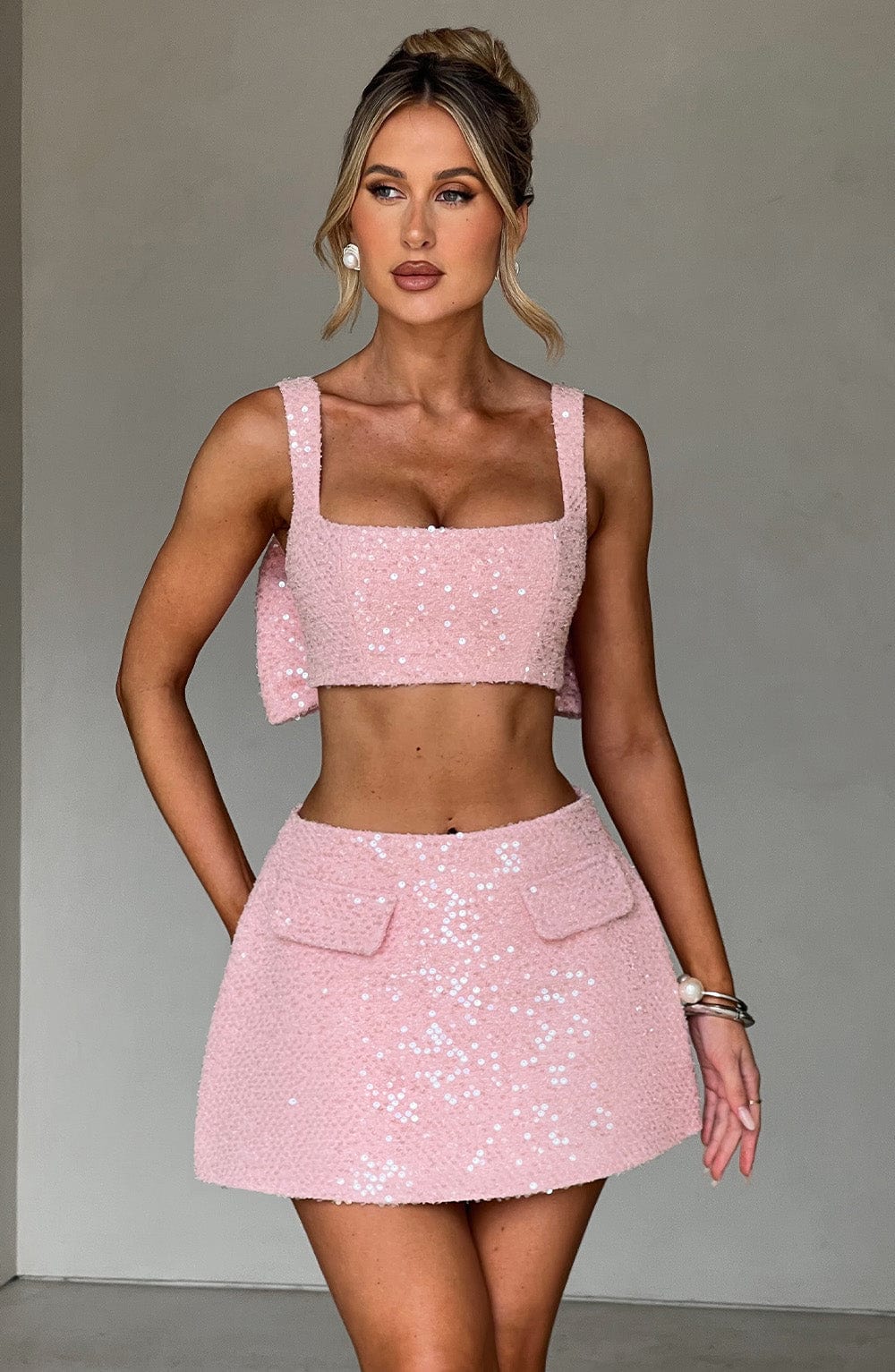 Kiri Mini Skirt - Blush - Napalia