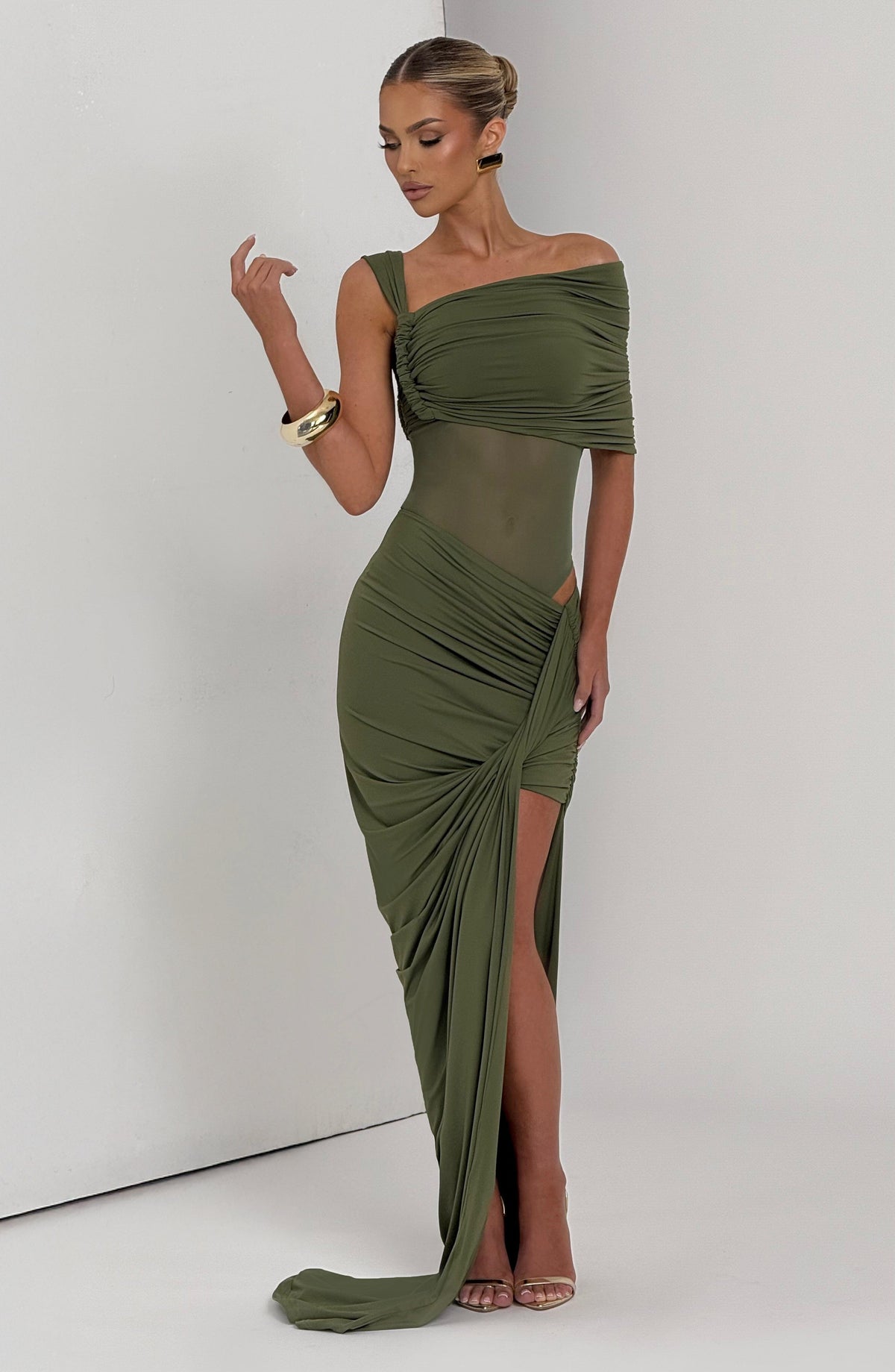 Lisette Bodysuit - Khaki - Napalia
