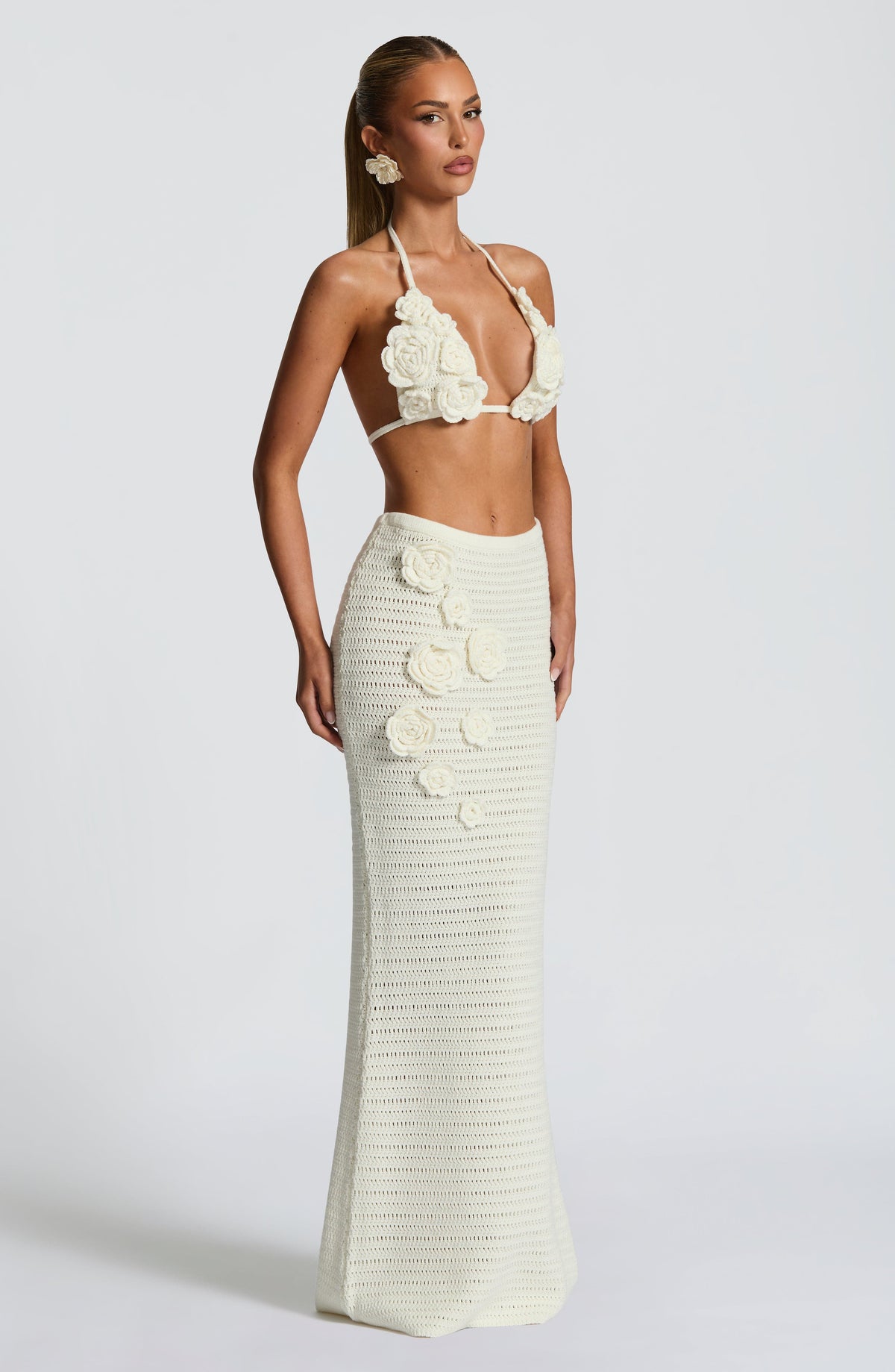 Nerida Maxi Skirt - Ivory - Napalia